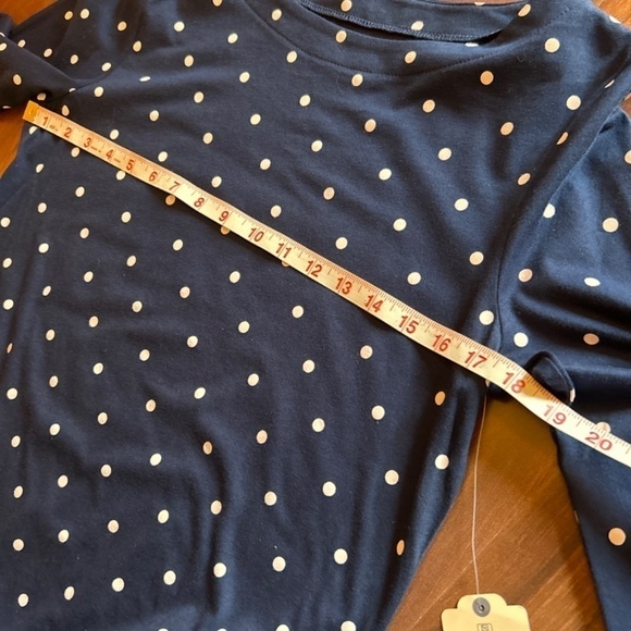 ST JOHN'S BAY Polka Dots Boatneck Blouse size Medium - Picture 6 of 8